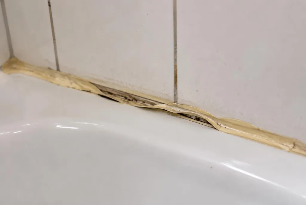 Kitbedrijf Nieuwegein – loslatende kit naast het bad